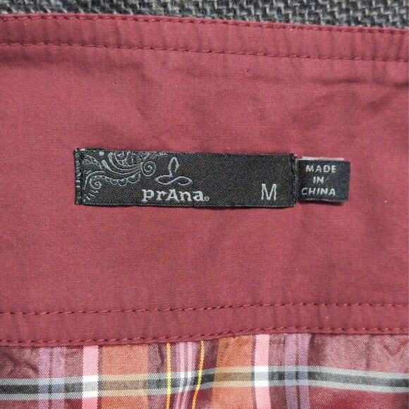 Prana Quincy Skirt Grey Coal Wool Blend Wrap Buckle Closure Plaid Lining Size M - Picture 6 of 9